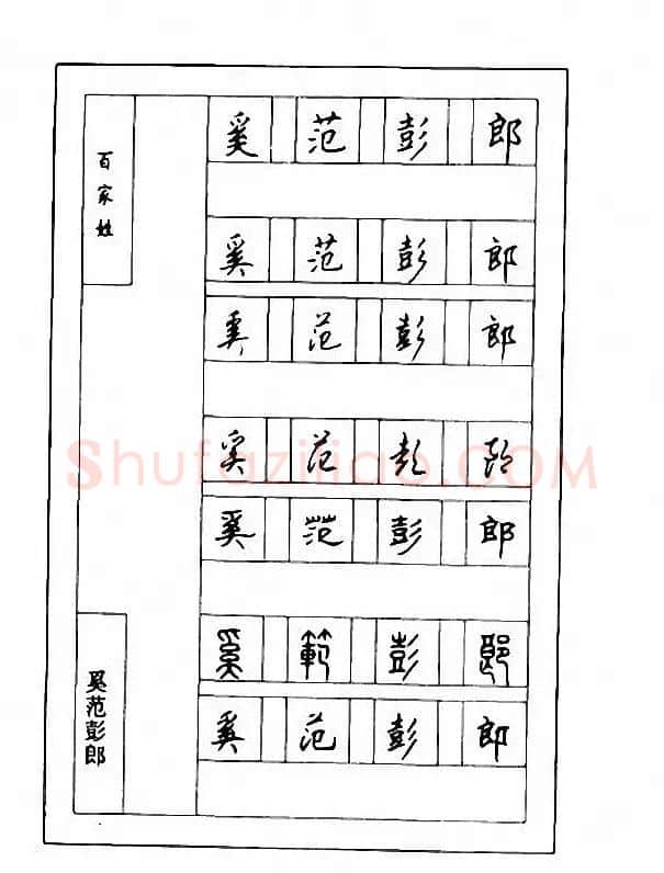 钢笔七体字帖《顾仲安书百家姓》 | 硬笔书法字帖