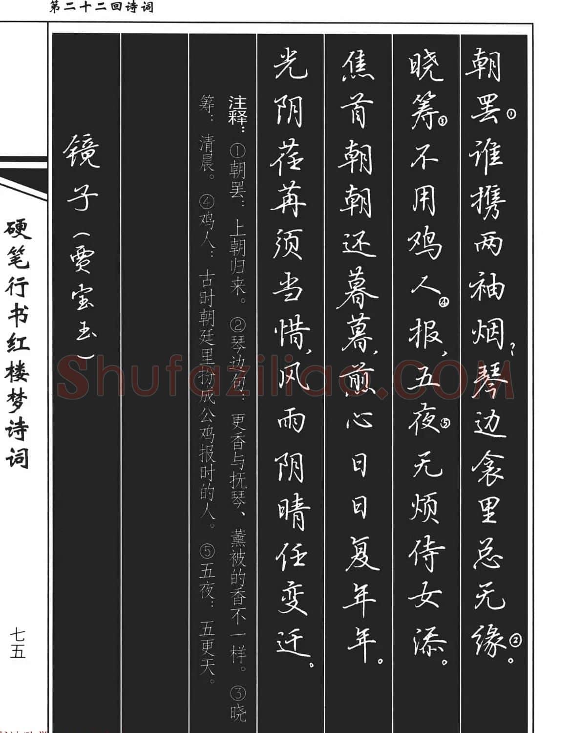 吴玉生钢笔字帖欣赏《硬笔行书红楼梦诗词》 | 硬笔书法字帖