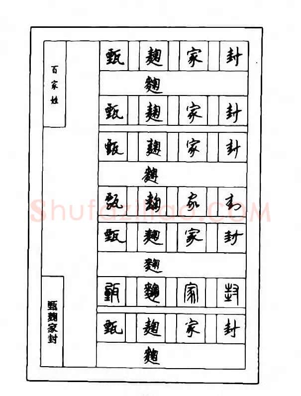 钢笔七体字帖《顾仲安书百家姓》 | 硬笔书法字帖