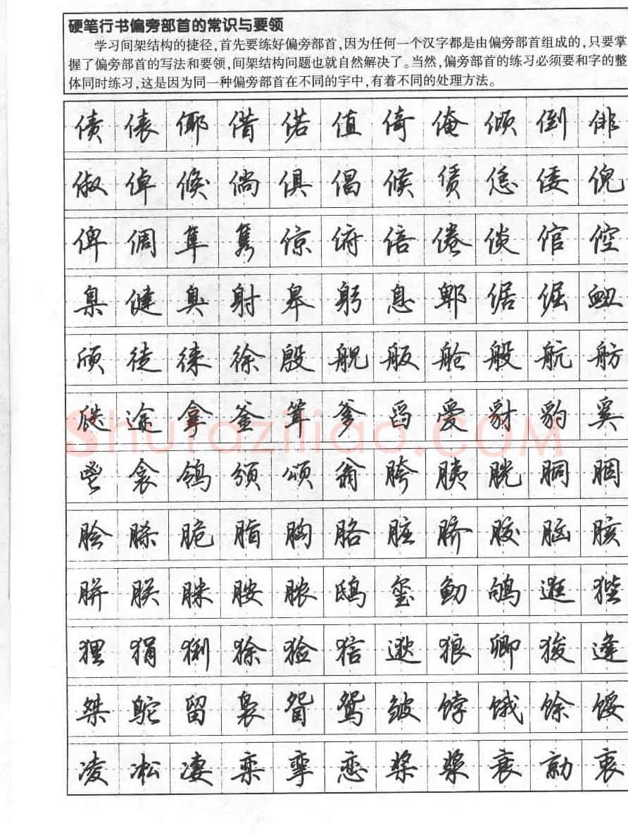 田英章钢笔书法字帖:行书7000常用字 | 硬笔书法字帖