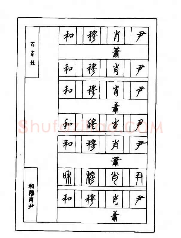 钢笔七体字帖《顾仲安书百家姓》 | 硬笔书法字帖