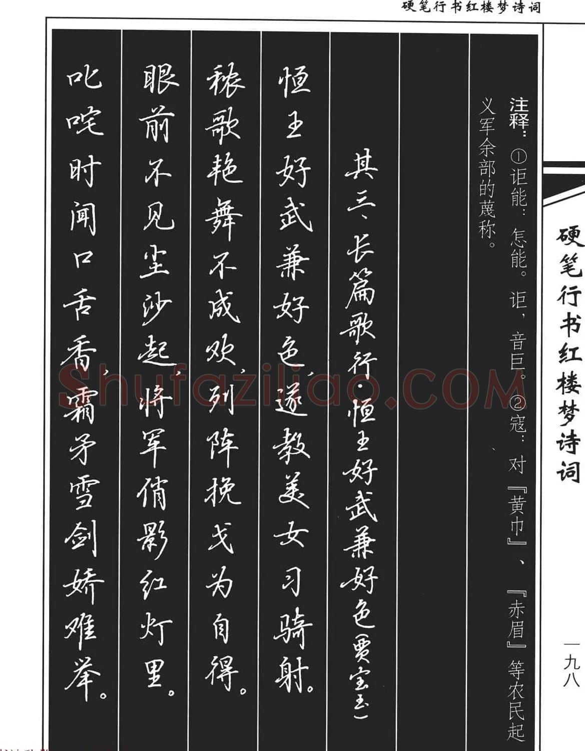吴玉生钢笔字帖欣赏《硬笔行书红楼梦诗词》 | 硬笔书法字帖