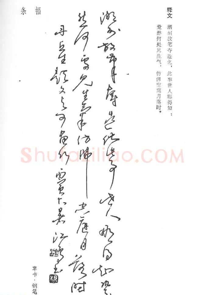沈鸿根硬笔书法字帖《江鸟钢笔书法》 | 钢笔书法字帖