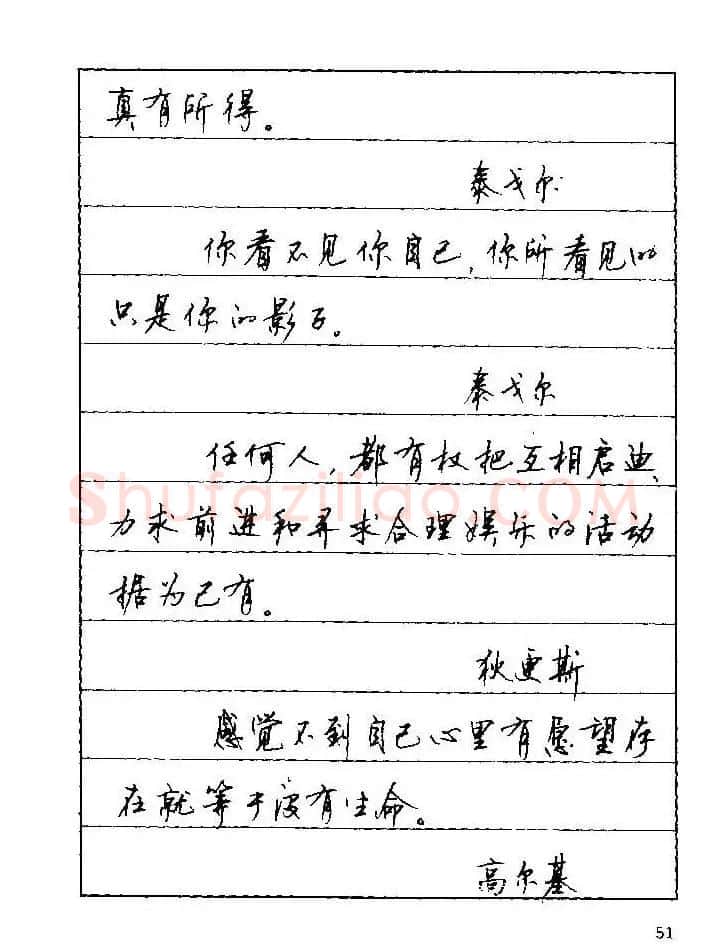 顾仲安钢笔行楷字帖文豪妙语 | 硬笔书法字帖