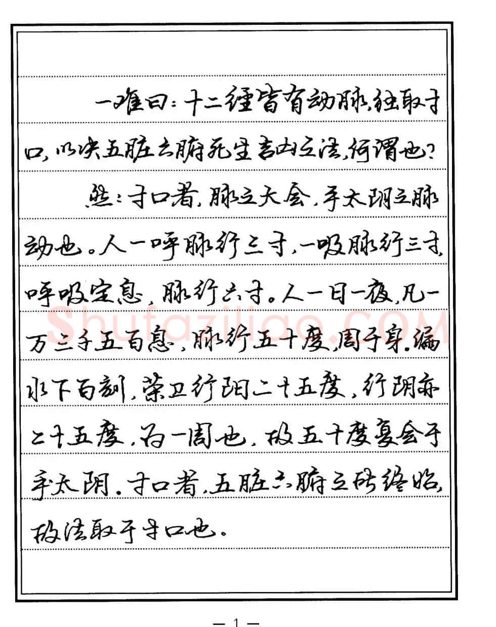 苏德生书法《中医经典钢笔字帖难经》 | 硬笔书法字帖