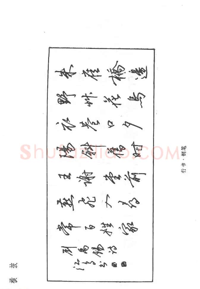沈鸿根硬笔书法字帖《江鸟钢笔书法》 | 钢笔书法字帖