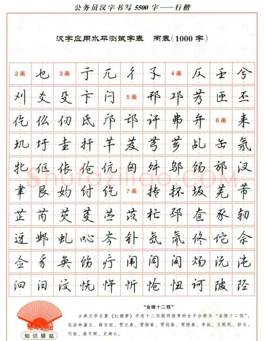 吴玉生钢笔行楷字帖《公务员汉字书写5500字》 | 硬笔书法字帖