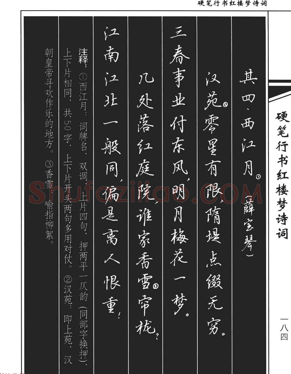 吴玉生钢笔字帖欣赏《硬笔行书红楼梦诗词》 | 硬笔书法字帖