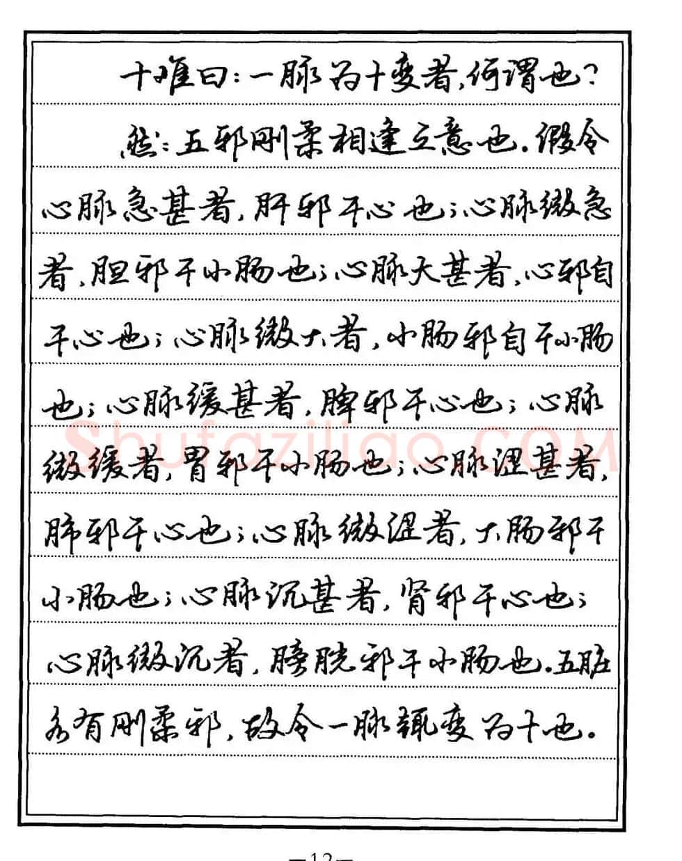 苏德生书法《中医经典钢笔字帖难经》 | 硬笔书法字帖