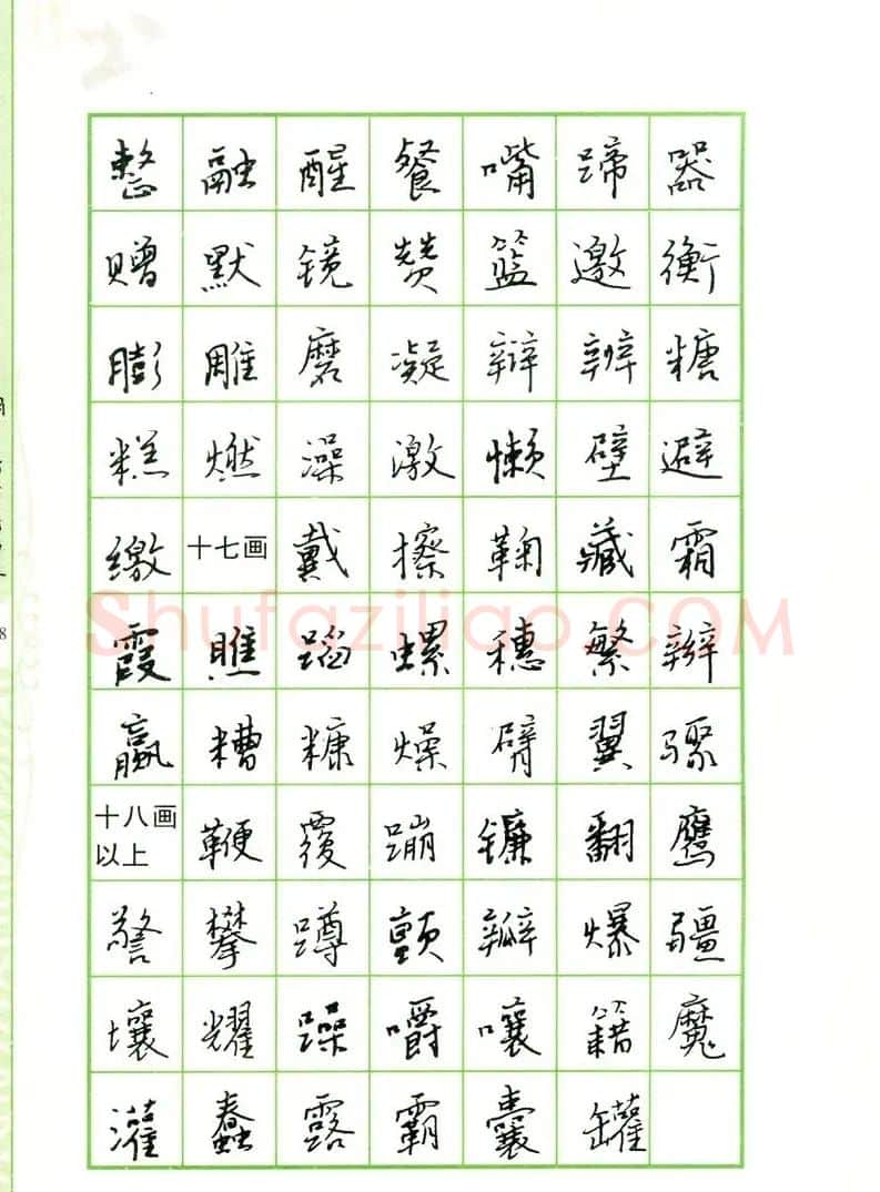 钢笔字帖:常用行书范字2500个 | 硬笔书法字帖