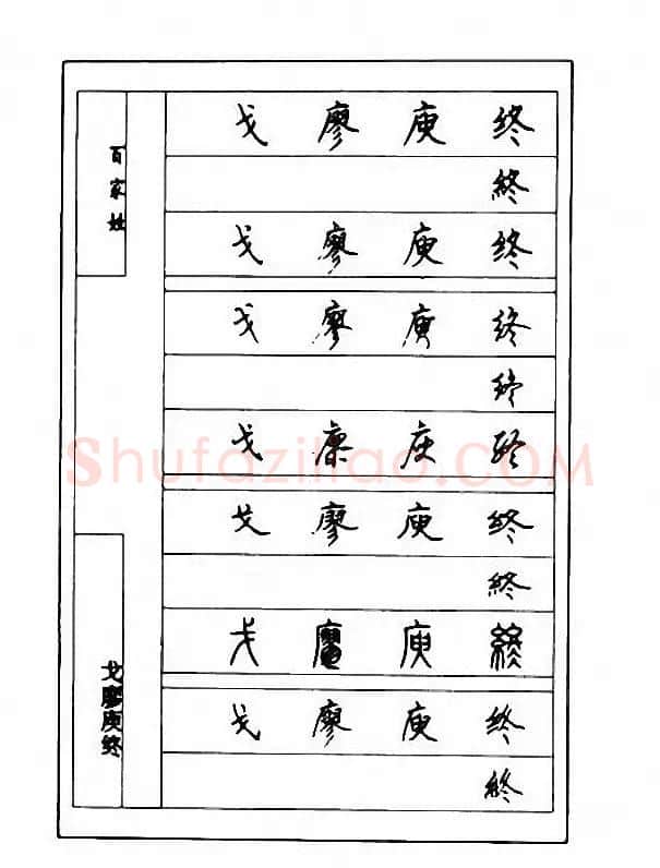 钢笔七体字帖《顾仲安书百家姓》 | 硬笔书法字帖
