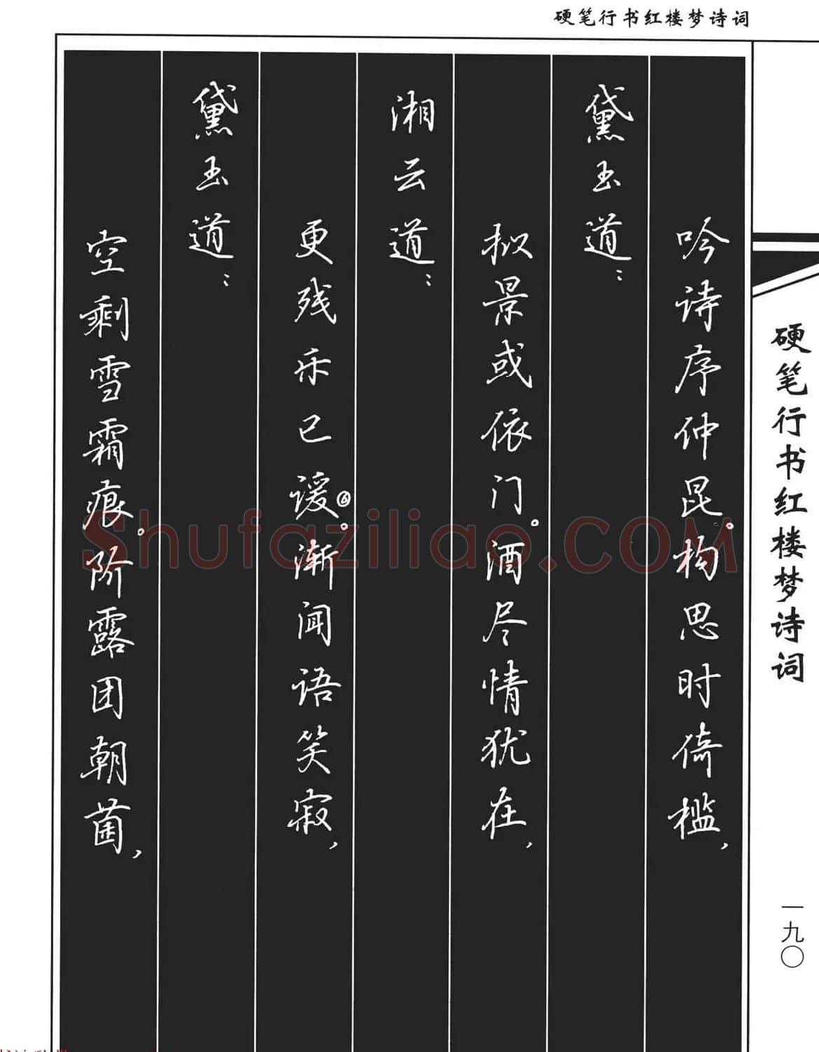 吴玉生钢笔字帖欣赏《硬笔行书红楼梦诗词》 | 硬笔书法字帖