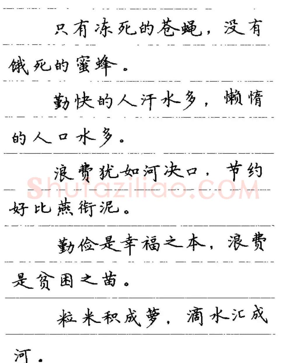 卢中南钢笔字帖《谚语名句》楷书篇 | 硬笔书法字帖
