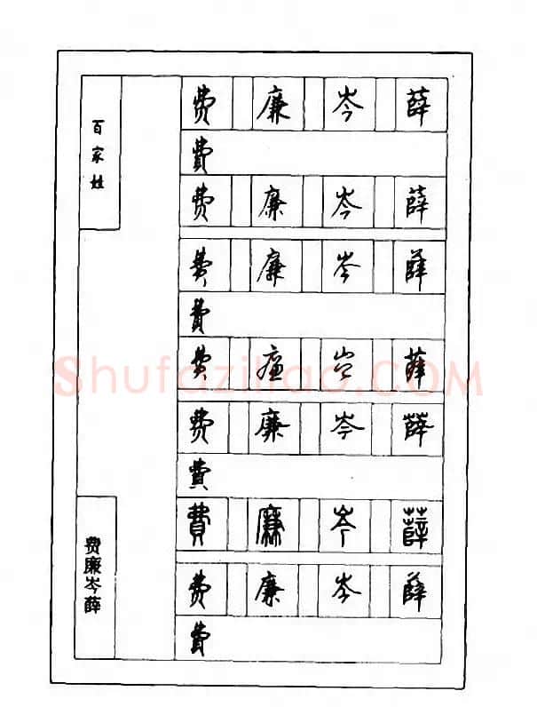 钢笔七体字帖《顾仲安书百家姓》 | 硬笔书法字帖