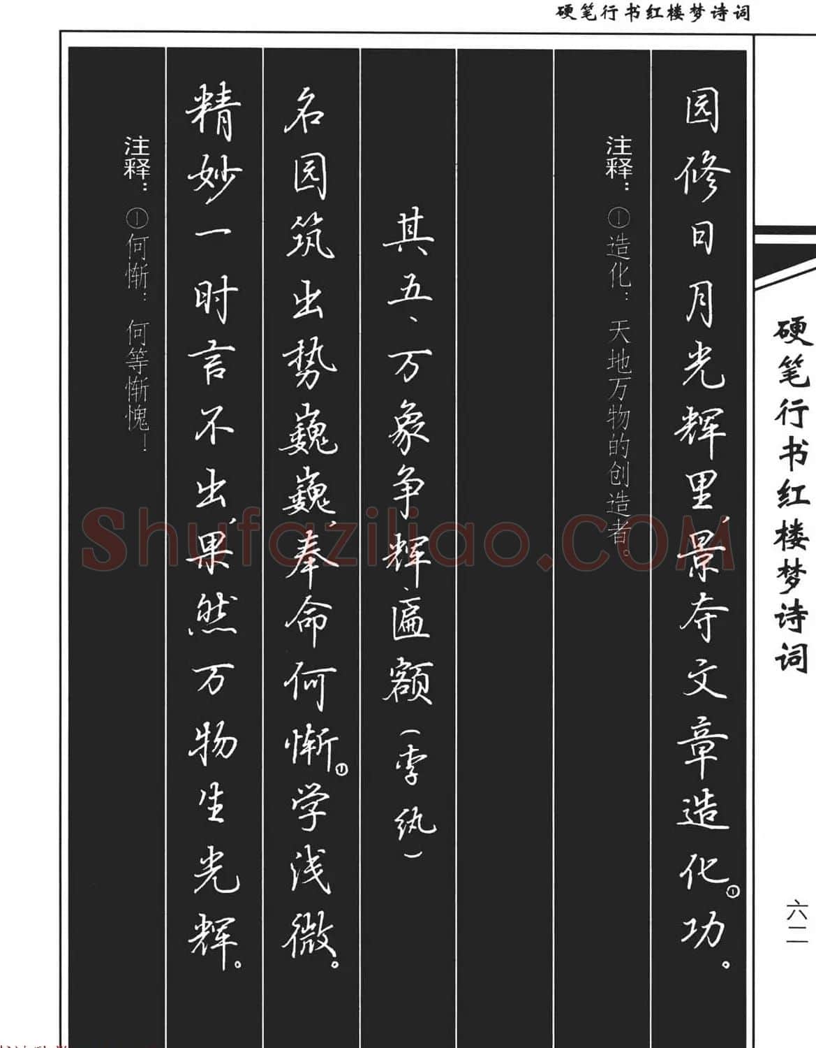 吴玉生钢笔字帖欣赏《硬笔行书红楼梦诗词》 | 硬笔书法字帖