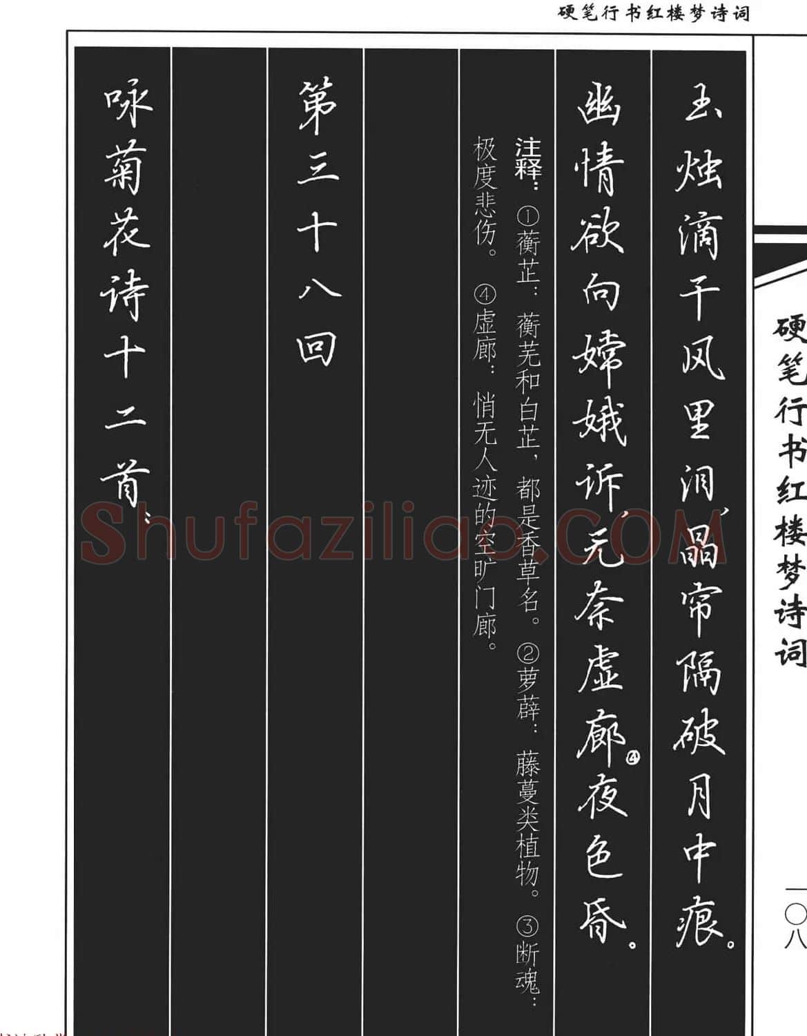 吴玉生钢笔字帖欣赏《硬笔行书红楼梦诗词》 | 硬笔书法字帖