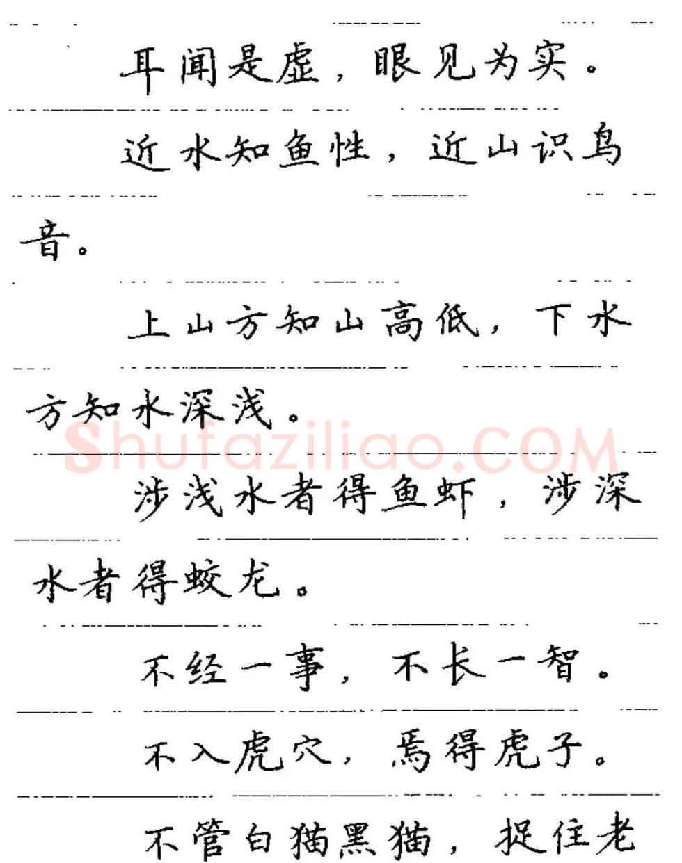 卢中南钢笔字帖《谚语名句》楷书篇 | 硬笔书法字帖