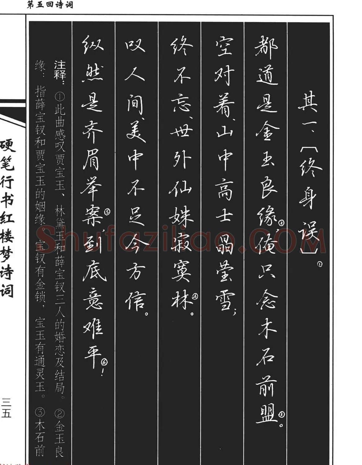 吴玉生钢笔字帖欣赏《硬笔行书红楼梦诗词》 | 硬笔书法字帖