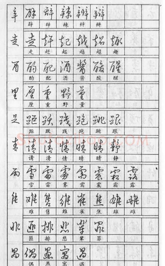 黄若舟经典字帖《怎样快写钢笔字》 | 硬笔书法字帖