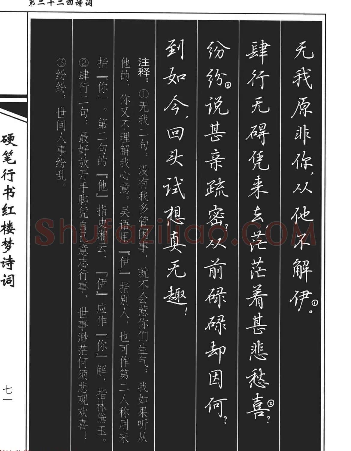 吴玉生钢笔字帖欣赏《硬笔行书红楼梦诗词》 | 硬笔书法字帖