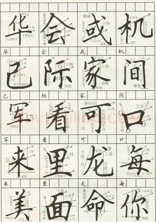 田英章作文常用120字解析 | 钢笔书法字帖