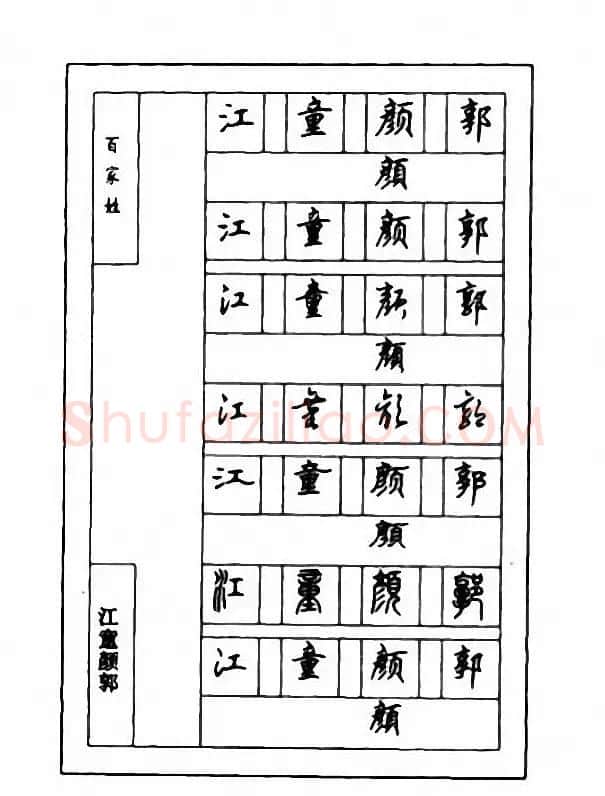 钢笔七体字帖《顾仲安书百家姓》 | 硬笔书法字帖