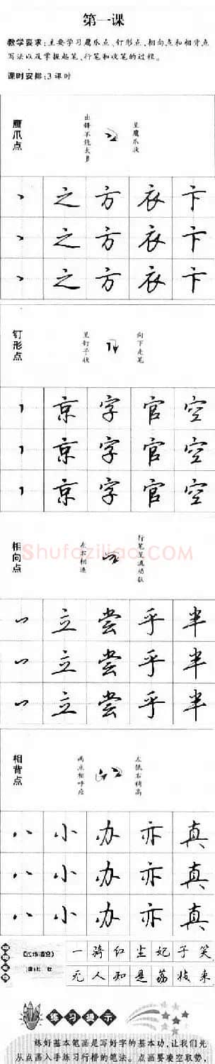 硬笔书法入门教程：基本笔画+行楷书法九课 | 硬笔书法字帖