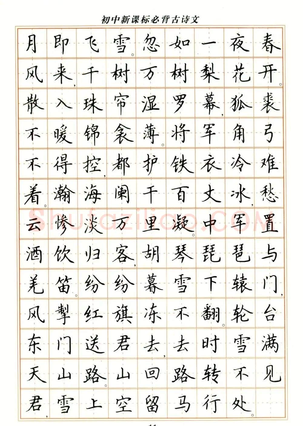 卢中南钢笔楷书字帖 | 硬笔书法字帖