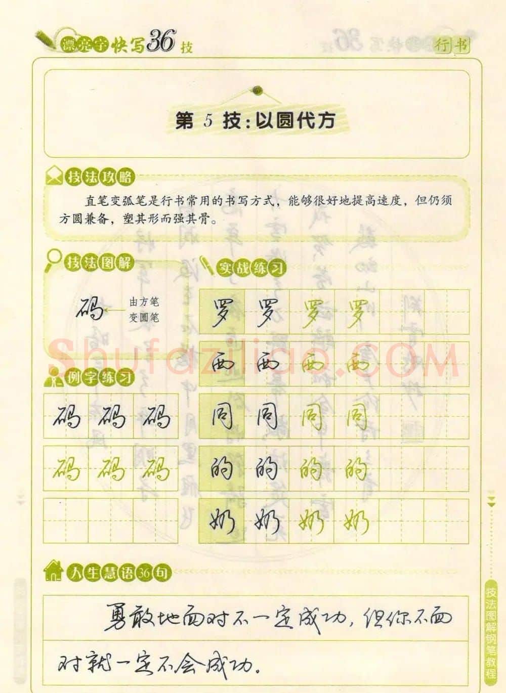 荆霄鹏钢笔行书字帖《漂亮字快写36技》 | 钢笔书法字帖