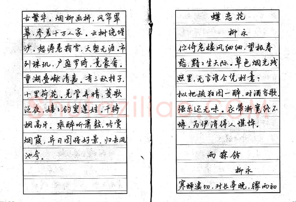 书法自学丛帖《中学生唐宋诗词钢笔字帖》 | 钢笔书法字帖