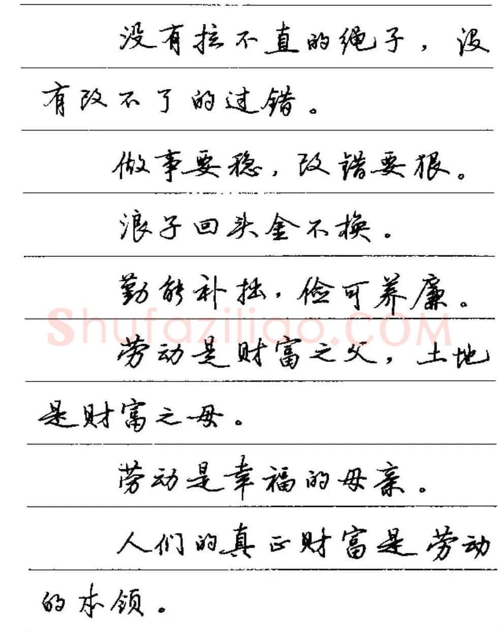 卢中南硬笔字帖《谚语名句》行书篇 | 钢笔书法字帖