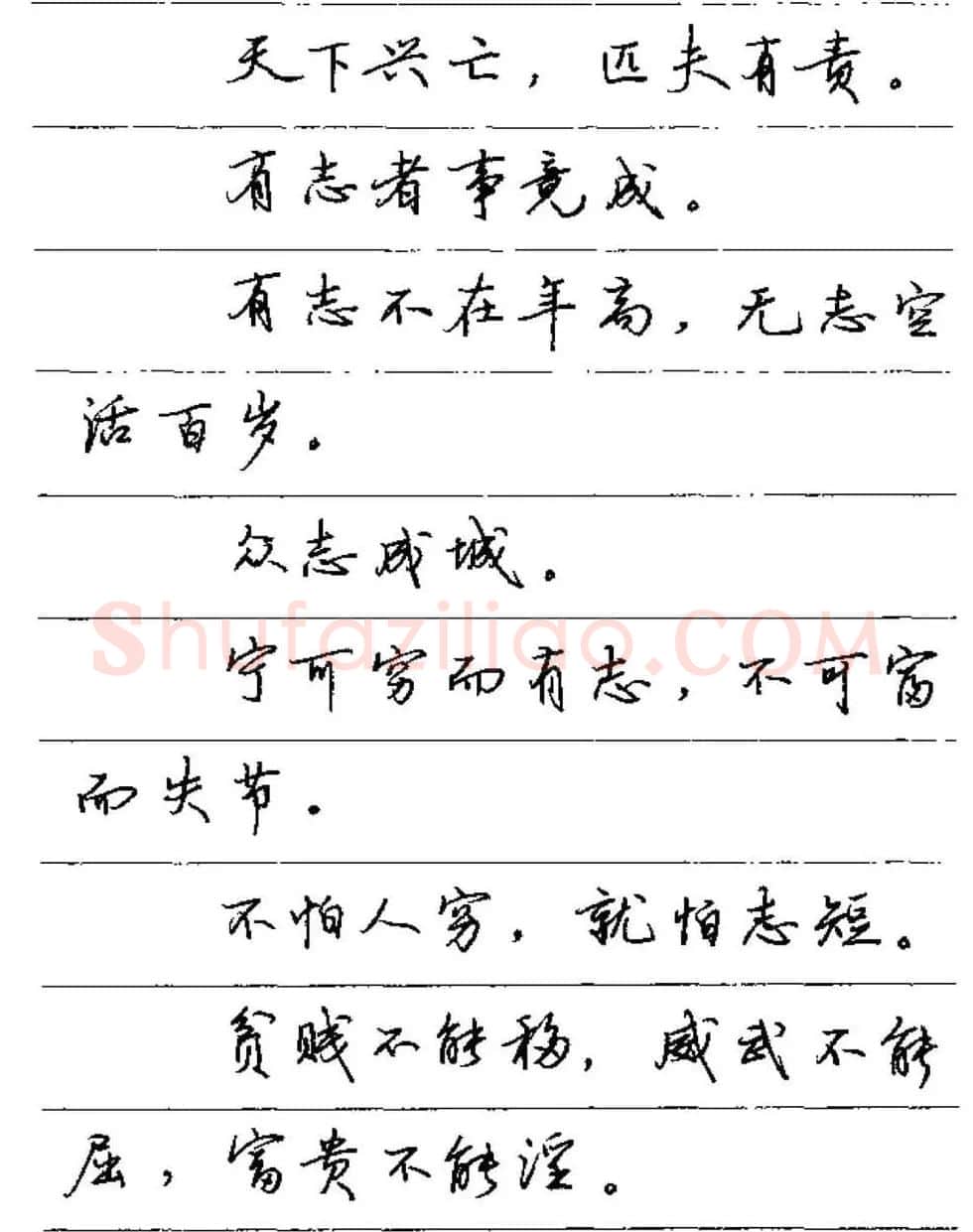 卢中南硬笔字帖《谚语名句》行书篇 | 钢笔书法字帖