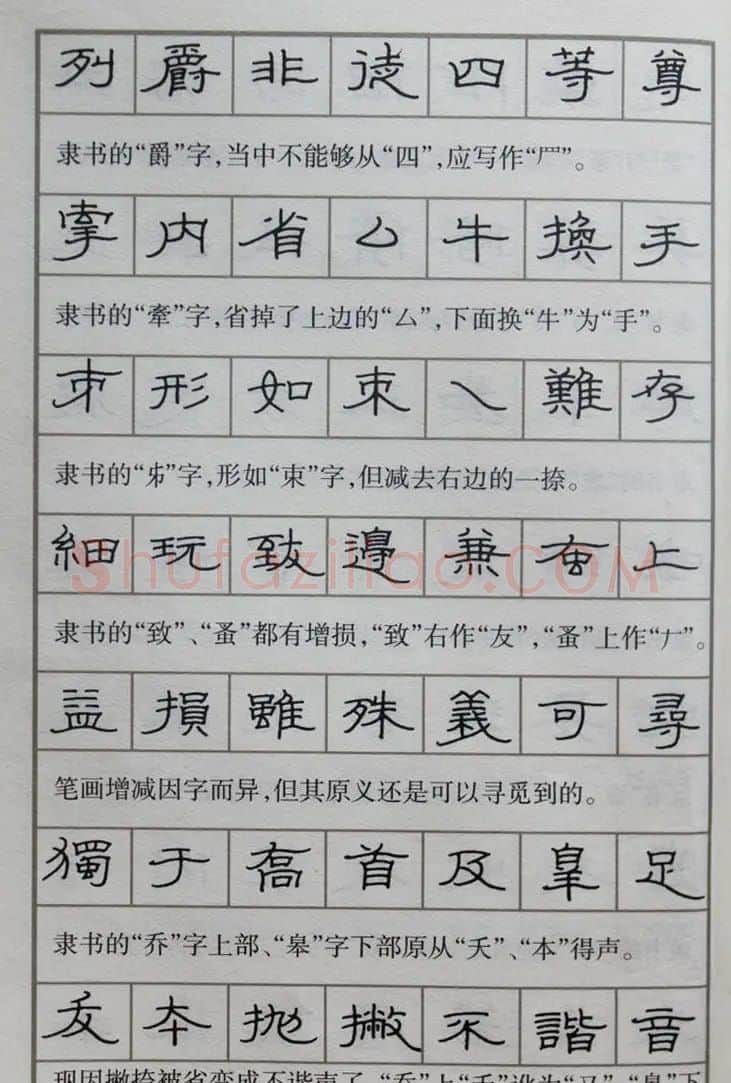 硬笔书法隶书结构一百法增广汉隶辨异歌 | 钢笔书法字帖