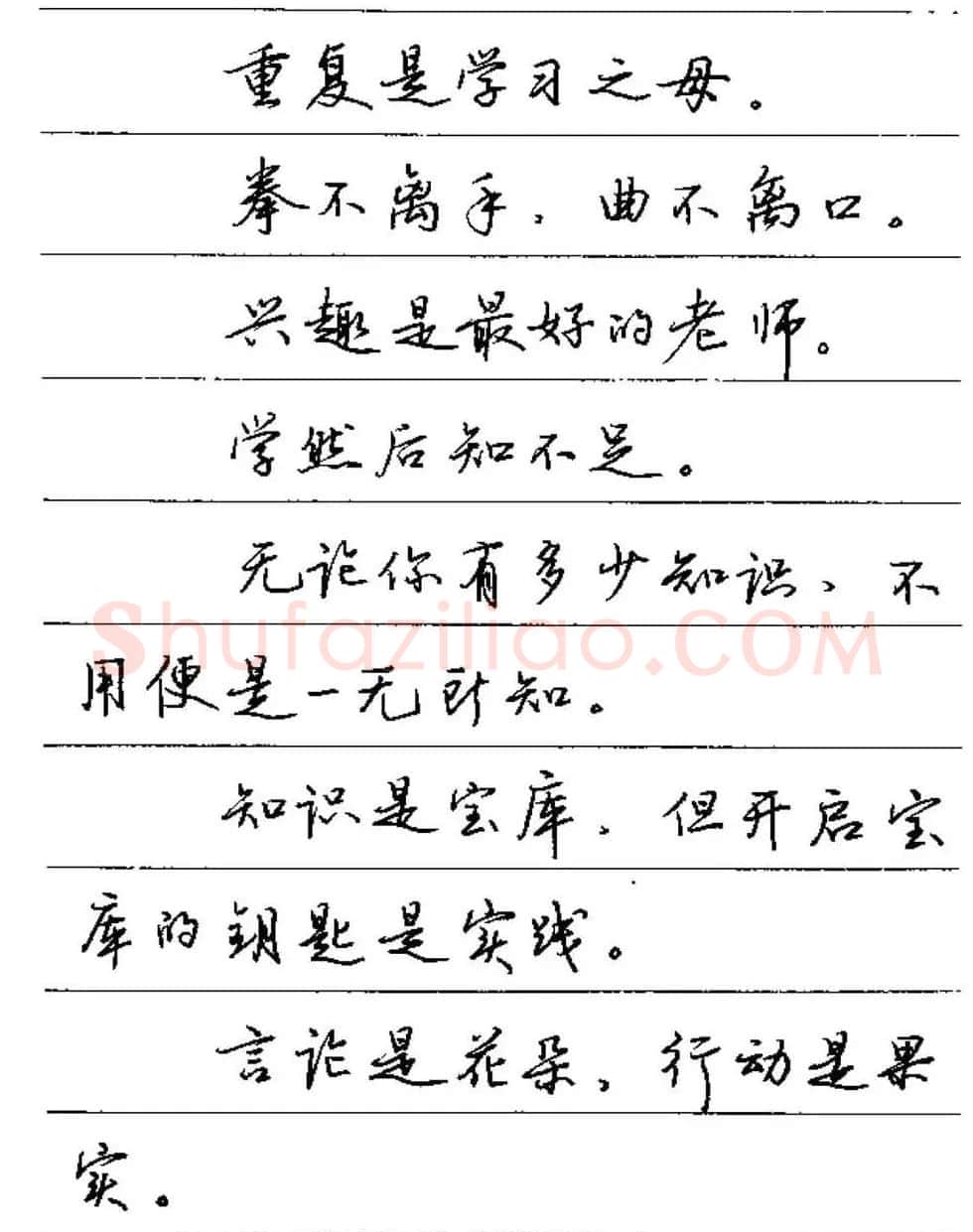 卢中南硬笔字帖《谚语名句》行书篇 | 钢笔书法字帖