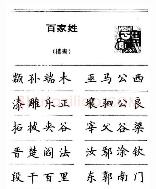 钢笔字帖下载:《钢笔楷书百家姓》 | 硬笔书法字帖