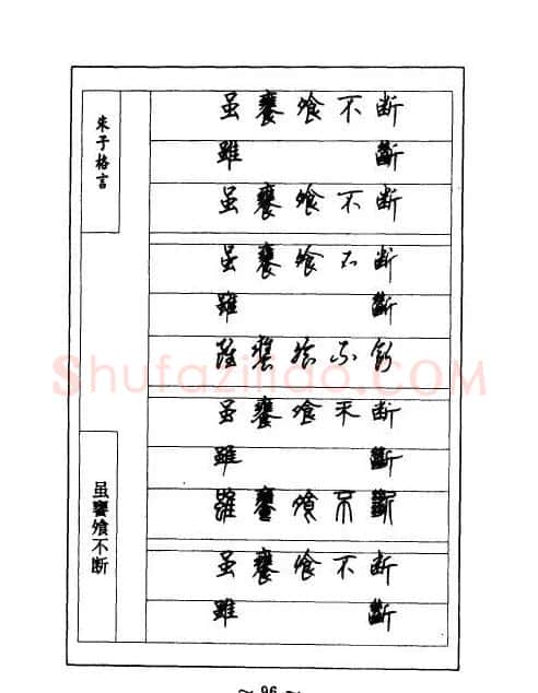 顾仲安钢笔七体字帖《朱子格言》 | 钢笔书法字帖