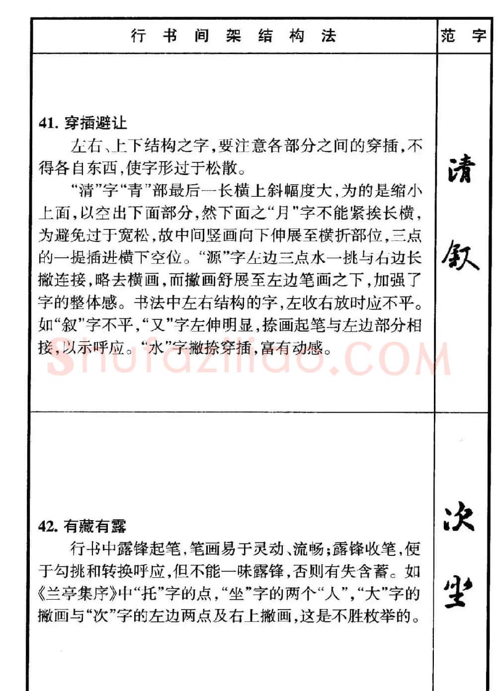 行书偏旁部首写法要领+行书间架结构49法 | 钢笔书法字帖