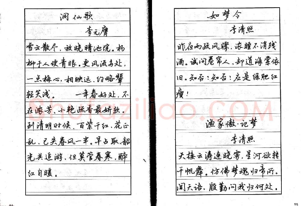 书法自学丛帖《中学生唐宋诗词钢笔字帖》 | 钢笔书法字帖