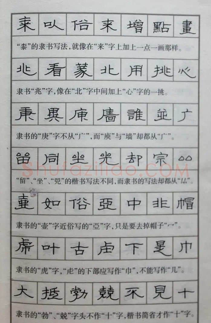硬笔书法隶书结构一百法增广汉隶辨异歌 | 钢笔书法字帖