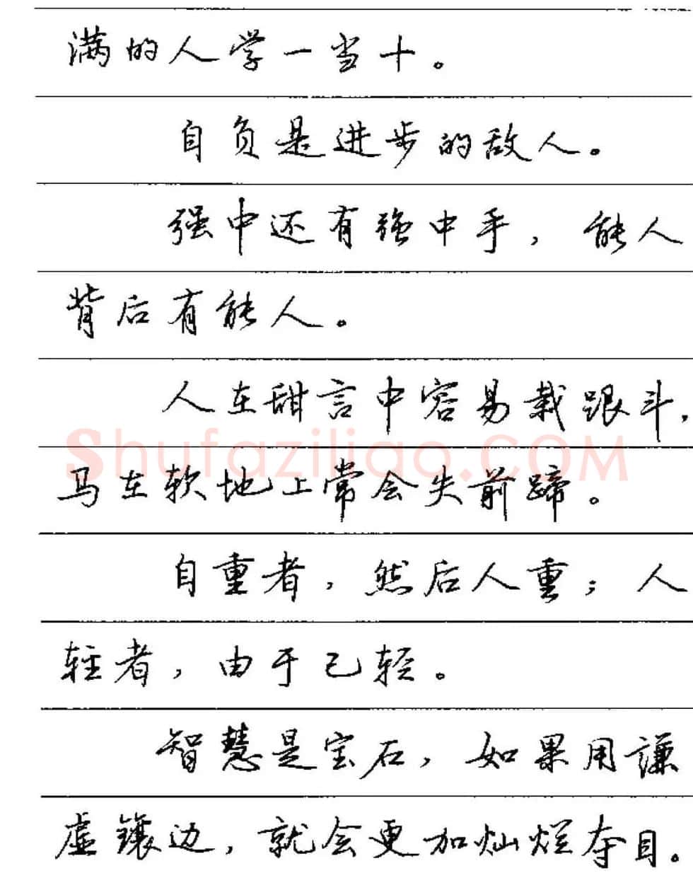 卢中南硬笔字帖《谚语名句》行书篇 | 钢笔书法字帖