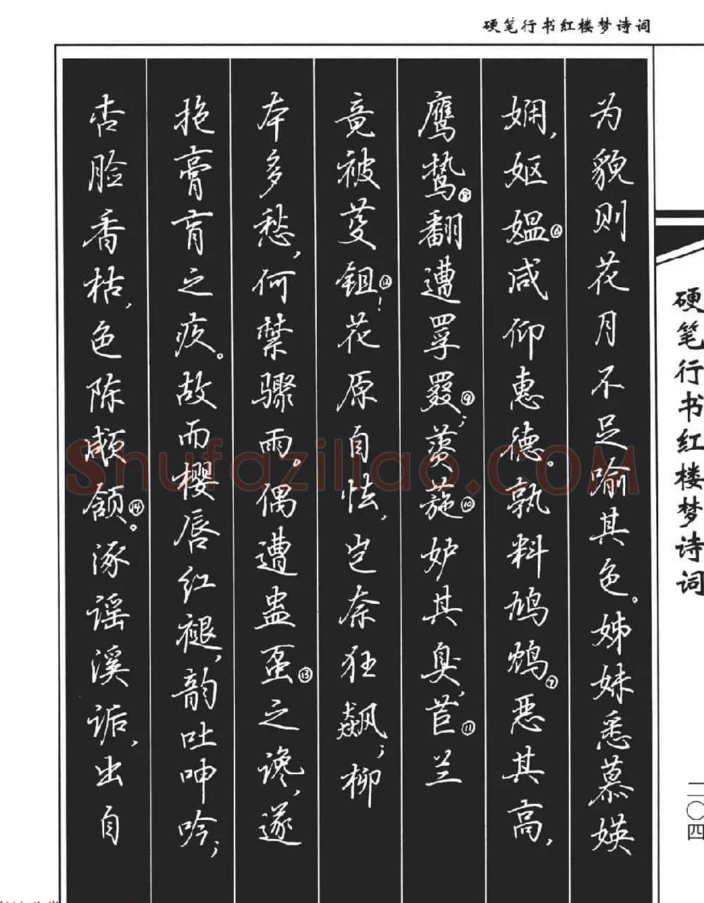 吴玉生钢笔字帖欣赏《硬笔行书红楼梦诗词》 | 硬笔书法字帖