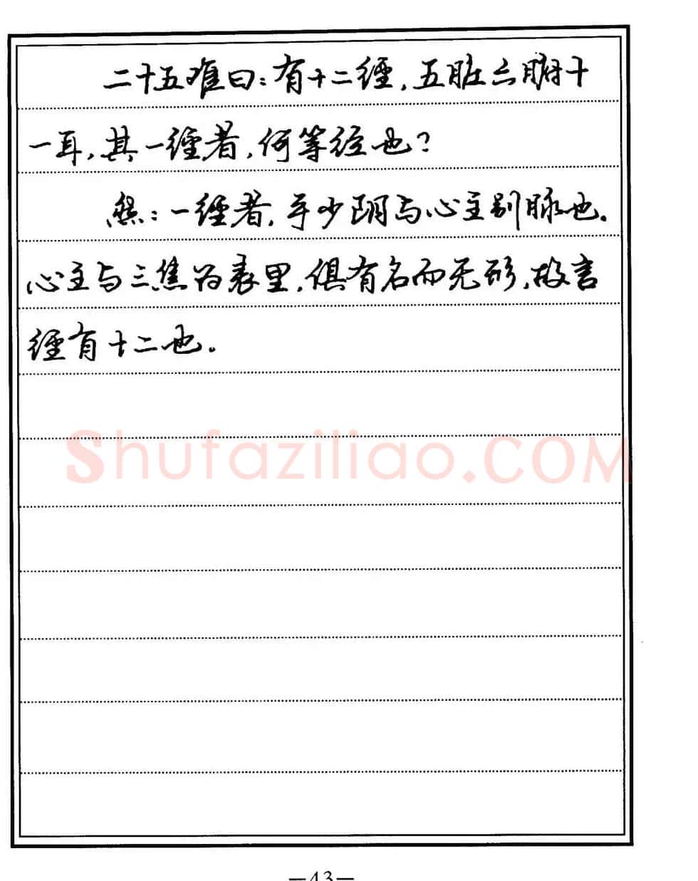 苏德生书法《中医经典钢笔字帖难经》 | 硬笔书法字帖
