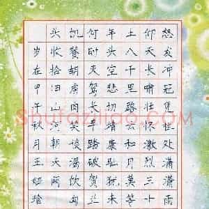 王娅琀(少儿组 9岁)硬笔书法大赛 入围作品选登图片欣赏