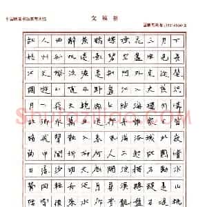 岑勇 硬笔楷书作品《李白诗》图片欣赏