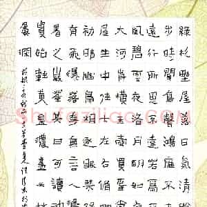 任行志 硬笔硬笔隶书作品《节录二十四诗品》图片欣赏
