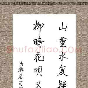 罗扬 硬笔行书作品《陆游名句》图片欣赏