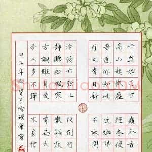 曾子晗(少儿组 13岁)硬笔书法大赛 入围作品选登图片欣赏