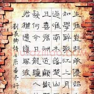 任行志 硬笔硬笔隶书作品《刘长卿诗》图片欣赏