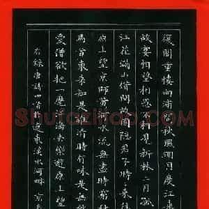 周京泰 硬笔楷书作品《唐诗四首》图片欣赏
