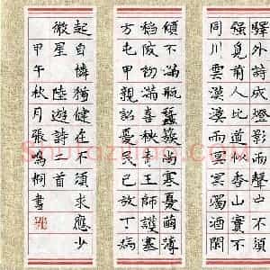 张鸣桐(少儿组 10岁 铜奖)硬笔书法大赛 获奖作品图片欣赏